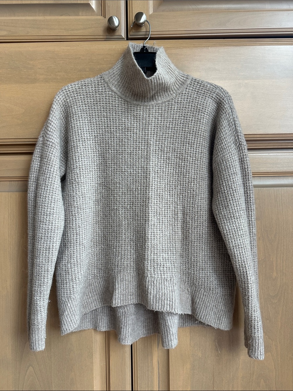 Madewell Neutral Taupe Waffle Turtleneck Sweater